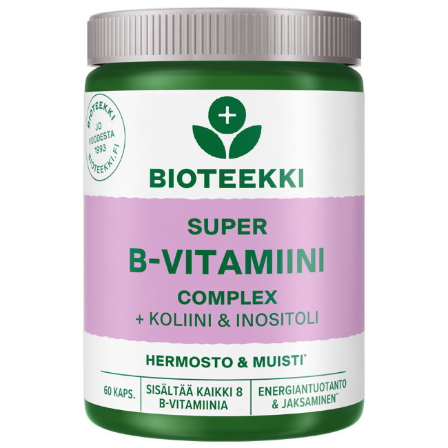 Комплекс усиленных витаминов группы B Bioteekin Super-B 60 капс.