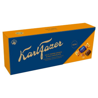 Шоколадные конфеты с соленой карамелью Karl Fazer Toffeekrokantti 250 гр Шоколадные конфеты с соленой карамелью Karl Fazer Toffeekrokantti 250 гр