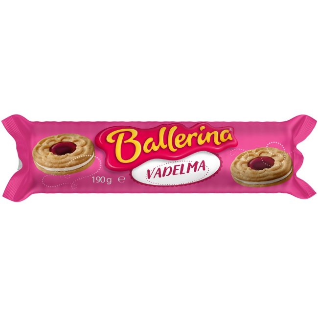 Печенье Ballerina 190 гр с малиновой начинкой Печенье Ballerina 190 гр с малиновой начинкой
