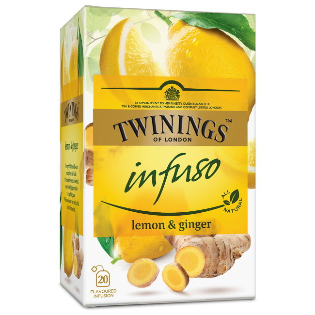 Чай Twinings лимон и имбирь 20пак x2гр Infuso