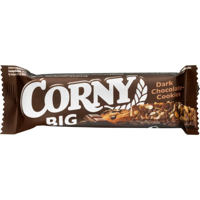 Снек-батончик Corny BIG темный шоколад с печеньем 50 гр