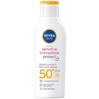 Солнцезащитный лосьон Nivea Sun Sensitive Immediate Protect SK50+ 200 мл Солнцезащитный лосьон Nivea Sun Sensitive Immediate Protect SK50+ 200 мл
