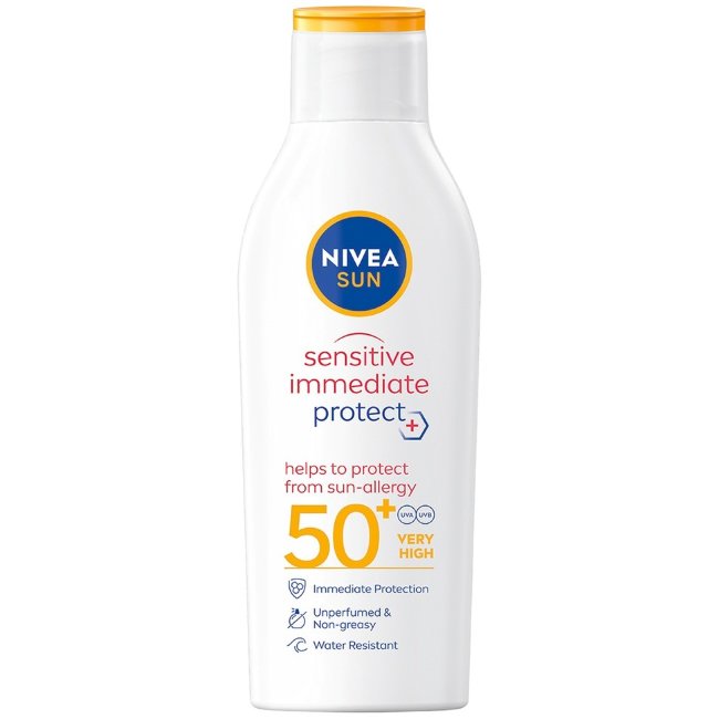 Солнцезащитный лосьон Nivea Sun Sensitive Immediate Protect SK50+ 200 мл