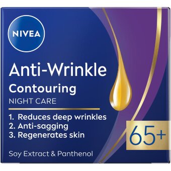 Ночной крем NIVEA Anti-Wrinkle + Contouring 65+ 50 мл