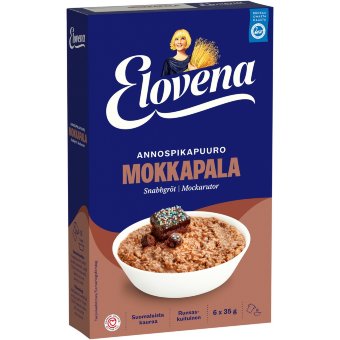 Быстрая каша порционная Elovena с вкусом мокка-пирожного 210 гр