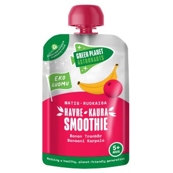 Кисломолочный овсяной смузи Green Planet Astronauts органический клюква-банан 100 гр 5 мес+