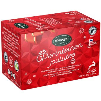 Чёрный "Рождественский чай" Nordqvist Joulutee 20 пак/30гр Чёрный "Рождественский чай" Nordqvist Joulutee 20 пак/30гр