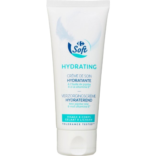 Увлажняющий крем для лица и тела Carrefour Soft 75 мл Увлажняющий крем для лица и тела Carrefour Soft 75 мл