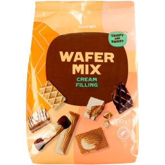 Микс вафель с кремовой начинкой Coop 300 гр