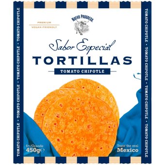 Тортилья большая Nuevo Progreso с томатом и чипотле 6 шт 450 гр Тортилья большая Nuevo Progreso с томатом и чипотле 6 шт 450 гр