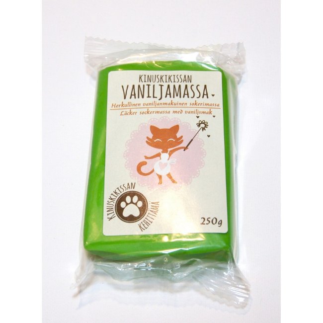 Сахарная масса Kinuskikissa 250 гр зеленая