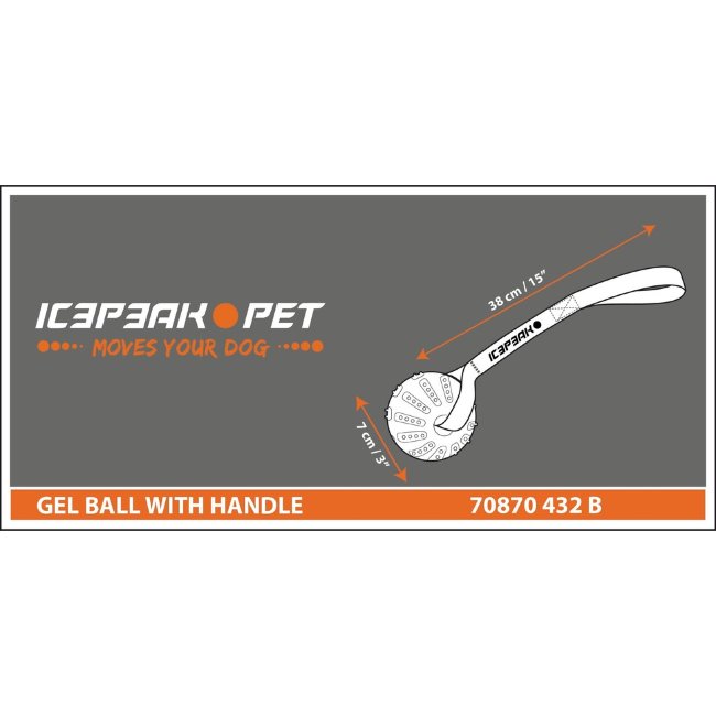 Гелевый мяч для собак Icepeak Pet оранжевый