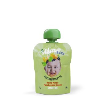 Смузи для детей Muru Baby Puutarhatonttu 4 мес яблоко-манго-черная смородина-банан 90 гр