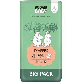 Подгузники-липучки Moomin Baby 4 - 63 шт 7-14 кг