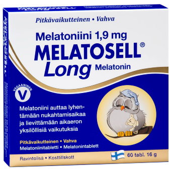 Препарат для сна с мелатонином Melatosell Long 1,9 мг 60 табл Препарат для сна с мелатонином Melatosell Long 1,9 мг 60 табл