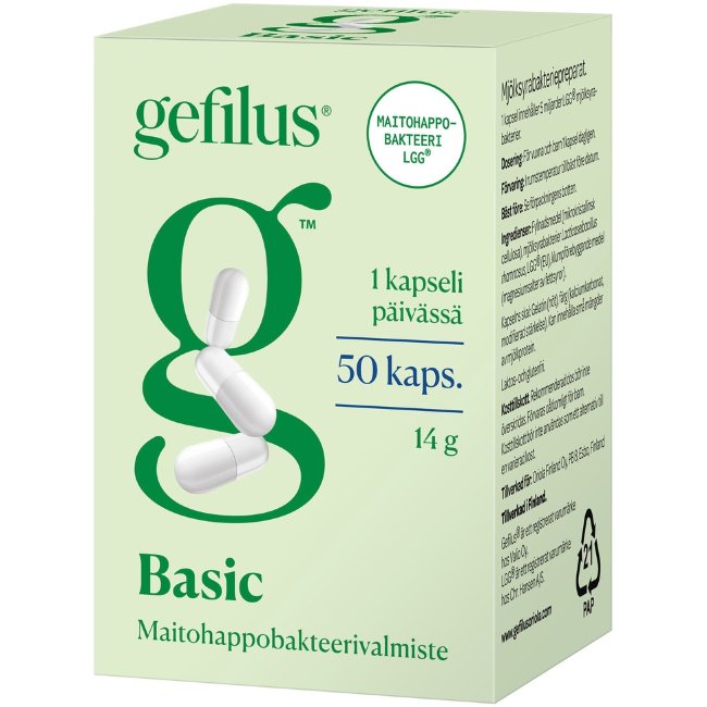 Капсулы с молочнокислыми бактериями Gefilus LGG Basic 50 шт Gefilus