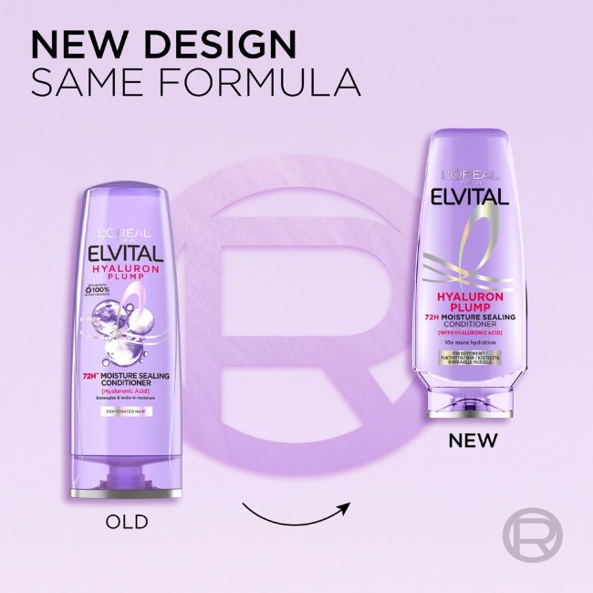 Кондиционер L'Oréal Paris Elvital Hyaluron Plump для волос, нуждающихся в увлажнении, 200 мл