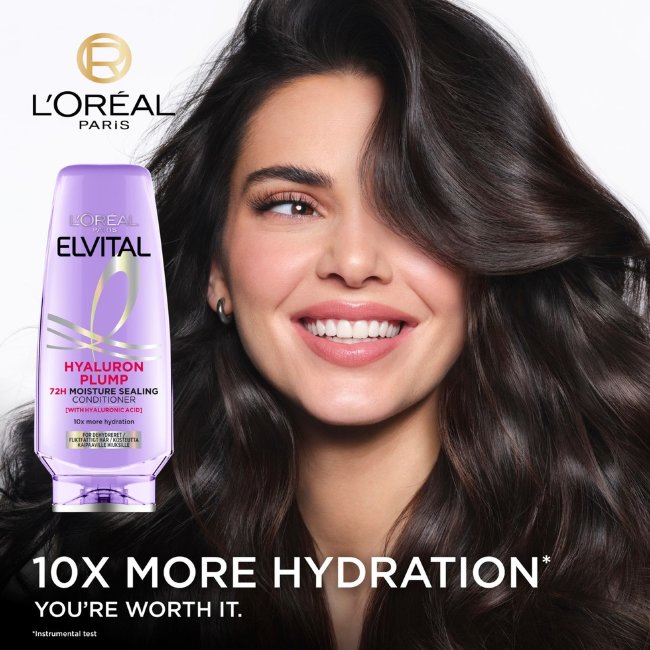 Кондиционер L'Oréal Paris Elvital Hyaluron Plump для волос, нуждающихся в увлажнении, 200 мл