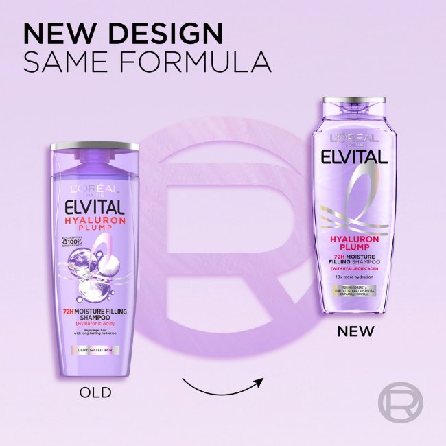 Шампунь L'Oréal Paris Elvital Hyaluron Plump для волос, нуждающихся в увлажнении 250 мл