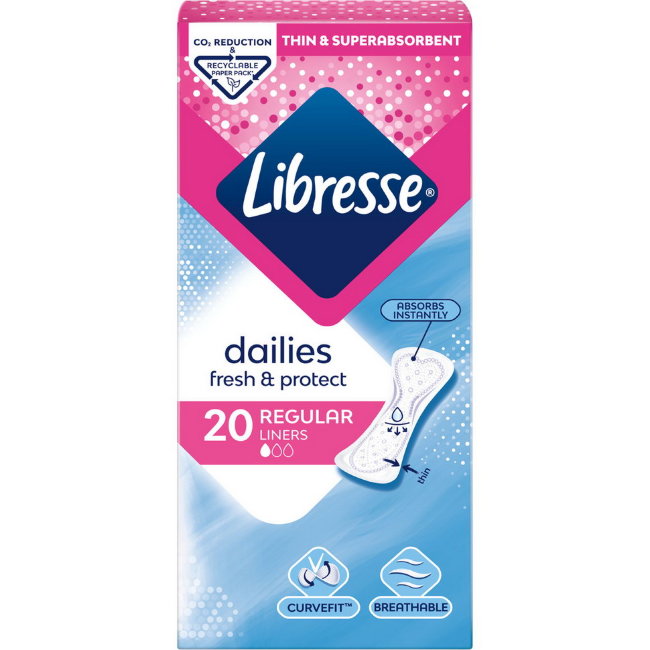 Прокладки гигиенические Libresse Daily Fresh Normal Regular 20 шт