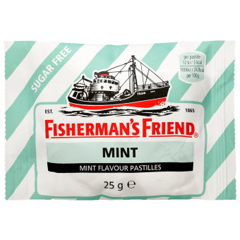 Пастилки от укачивания с мятой (без сахара) Fisherman's Friend MINT 25 гр Пастилки от укачивания с мятой (без сахара) Fisherman's Friend MINT 25 гр