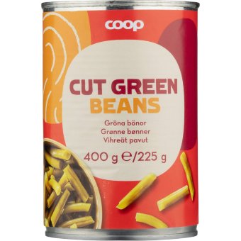 Стручки зеленой фасоли Coop 410/225 гр Стручки зеленой фасоли Coop 410/225 гр