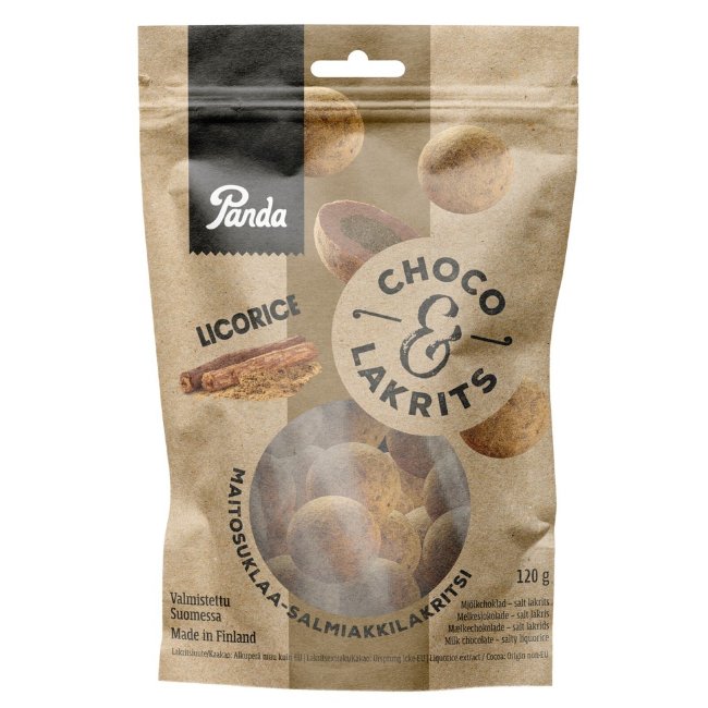 Лакричные конфеты в шоколаде Panda Choko Lakrits 120 гр