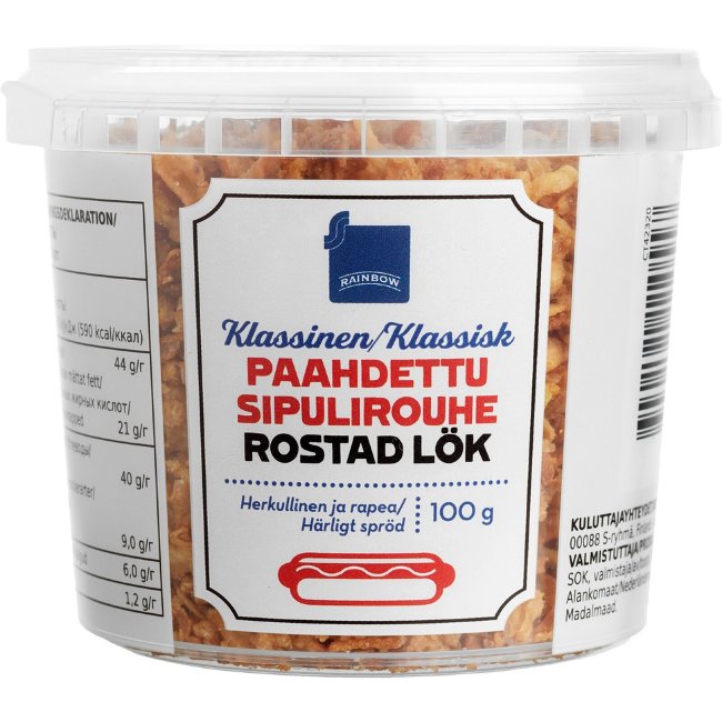 Обжаренный лук хрустящий рубленый Rainbow 100 гр