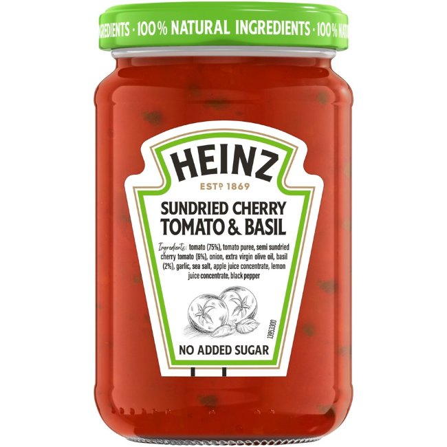 Паста с соусом Heinz с вялеными черри и базиликом 350 гр