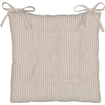 Подушка для сиденья House Pinstripe 40 x 40 см лён/чёрный PatternLab