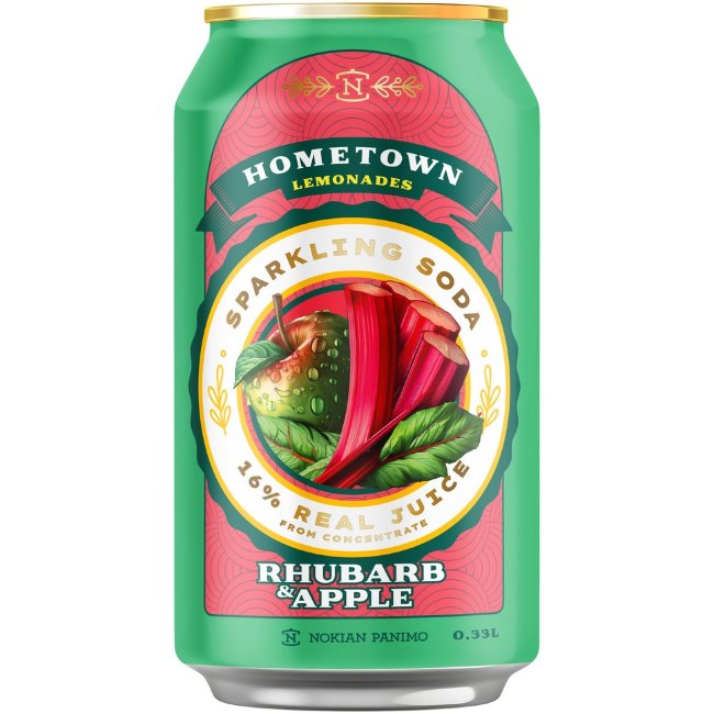 Лимонад Hometown с ревенем и яблоком 0,33 л Лимонад Hometown с ревенем и яблоком 0,33 л