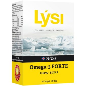 Витамины LYSI Омега-3 FORTE для всей семьи 80 капсул LYSI Витамины LYSI Омега-3 FORTE для всей семьи 80 капсул LYSI