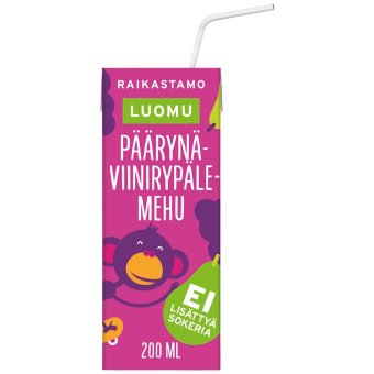Сок (груша, виноград) Raikastamo Luomu 200 мл Сок (груша, виноград) Raikastamo Luomu 200 мл