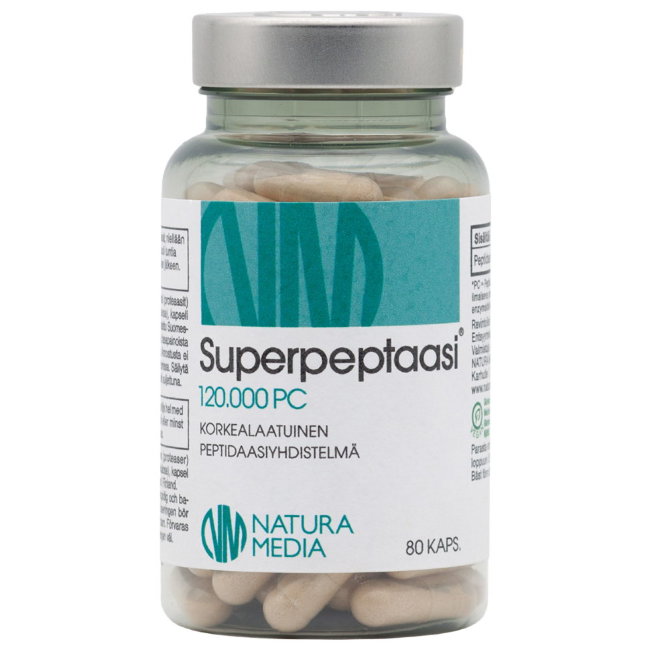 Фермент для суставов Superpeptaasi 120.000 PC 80 капсул Natura Media