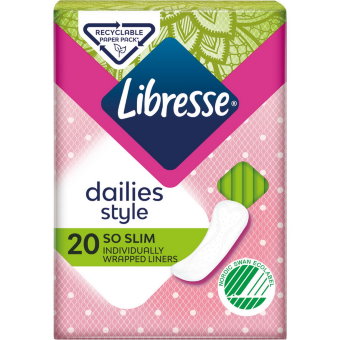 Прокладки гигиенические ежедневные Libresse Daily Fresh So Slim 20 шт Прокладки гигиенические ежедневные Libresse Daily Fresh So Slim 20 шт