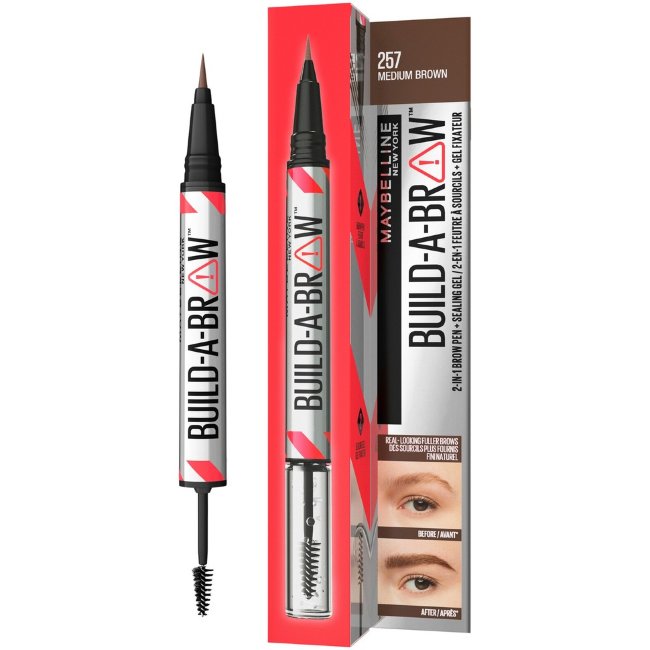 Карандаш для бровей Maybelline New York Build-a-Brow Pen 257 Medium Brown