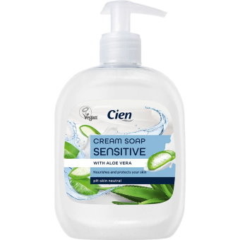 Мыло жидкое Cien SENSITIVE с алое вера 500 мл Мыло жидкое Cien SENSITIVE с алое вера 500 мл