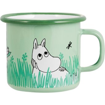 Эмалированная кружка Muurla Муми-тролль 250 мл зеленая