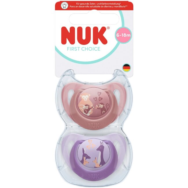 Пустышка NUK First Choice Huvitutti Koko 2 (уп 2 шт)