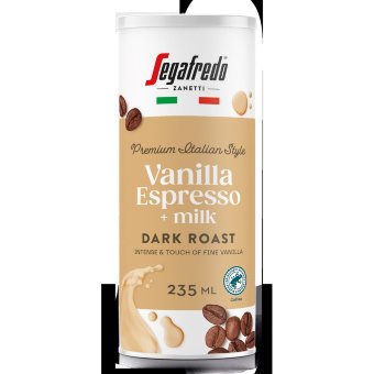 Молочный кофейный напиток Segafredo Vanilla Espresso + Milk 235 мл с пониженным содержанием лактозы RAC Молочный кофейный напиток Segafredo Vanilla Espresso + Milk 235 мл с пониженным содержанием лактозы RAC