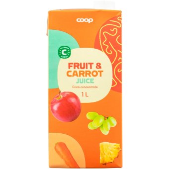Фруктово-морковный сок Coop 1 л Фруктово-морковный сок Coop 1 л