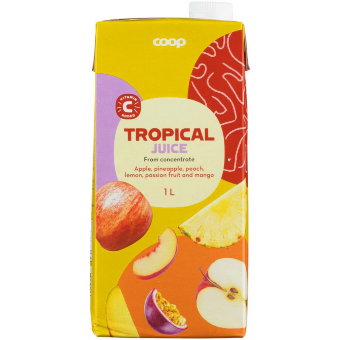 Сок тропических фруктов 100% Coop 1 л Сок тропических фруктов 100% Coop 1 л