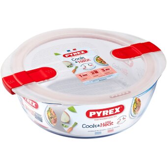 Форма для выпекания Pyrex Cook & Heat 1,1 л с крышкой 18 см