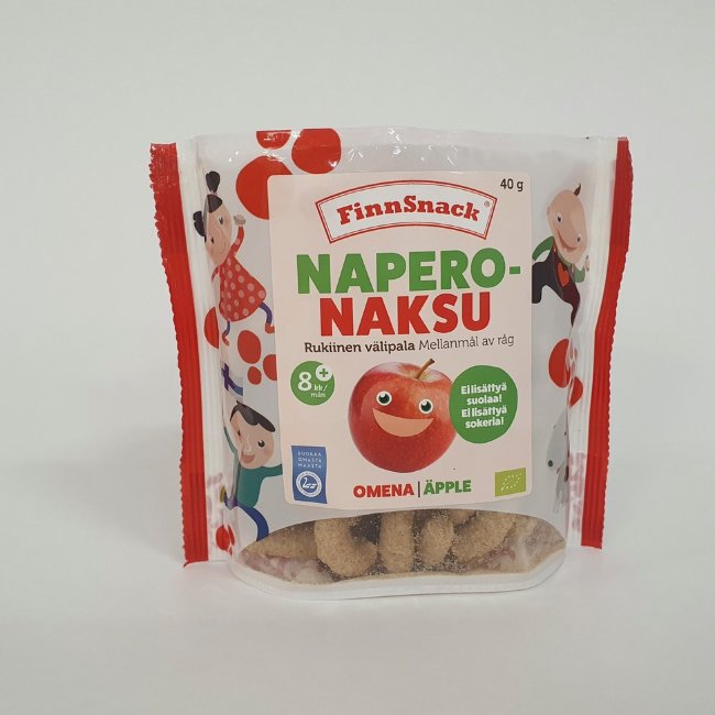 Органическая ржаная закуска с яблоком FinnSnack NaperoNaksu 40 гр Органическая ржаная закуска с яблоком FinnSnack NaperoNaksu 40 гр