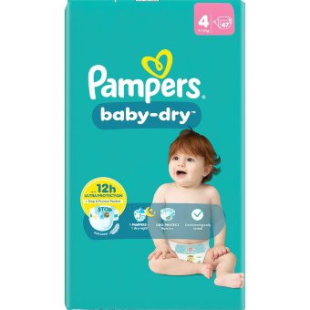 Подгузники Pampers Baby Dry S4 9-14 кг 47 шт Подгузники Pampers Baby Dry S4 9-14 кг 47 шт