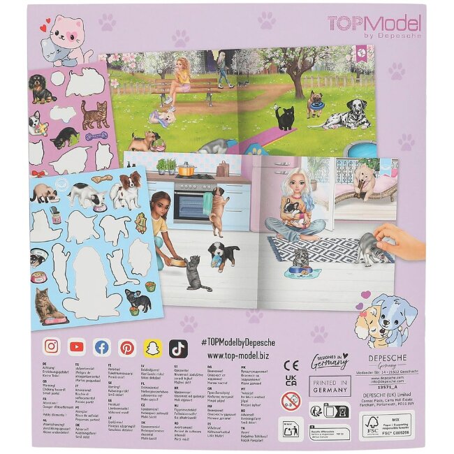 Набор наклеек TOPModel Stickerworld с котиками и собачками