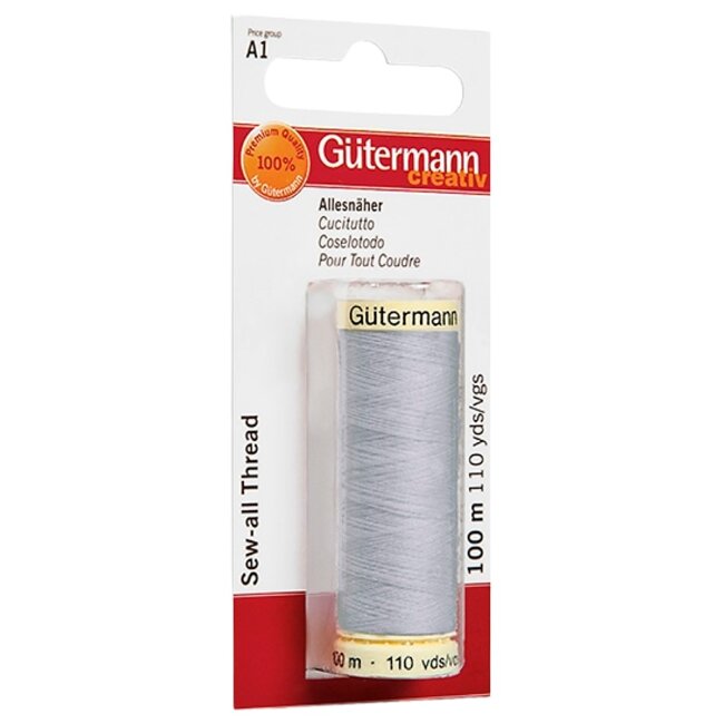 Универсальная швейная нить Gütermann 100 м полиэстер, светло-серый