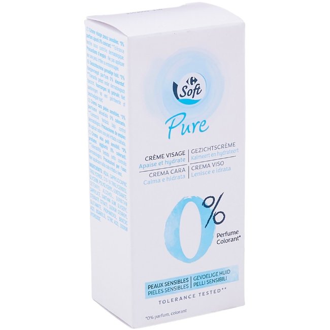 Крем для чувствительной кожи лица Carrefour Soft Pure 50 мл
