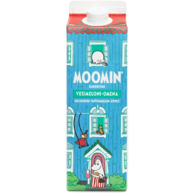 Безсахарный напиток Moomin с вкусом арбуза и яблока 1 л