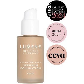 Сияющая невидимая сыворотка-тональный крем Lumene SPF30 30 мл